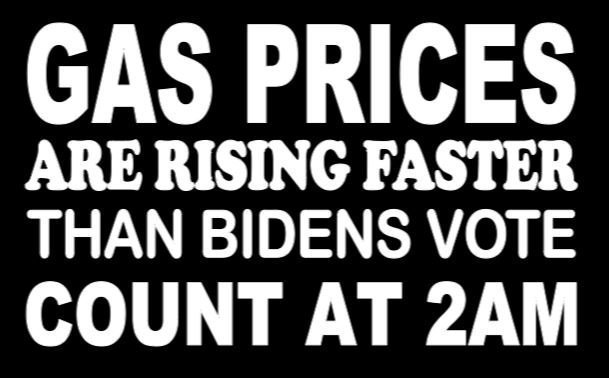 Gas prices and 2AM vote counts decals